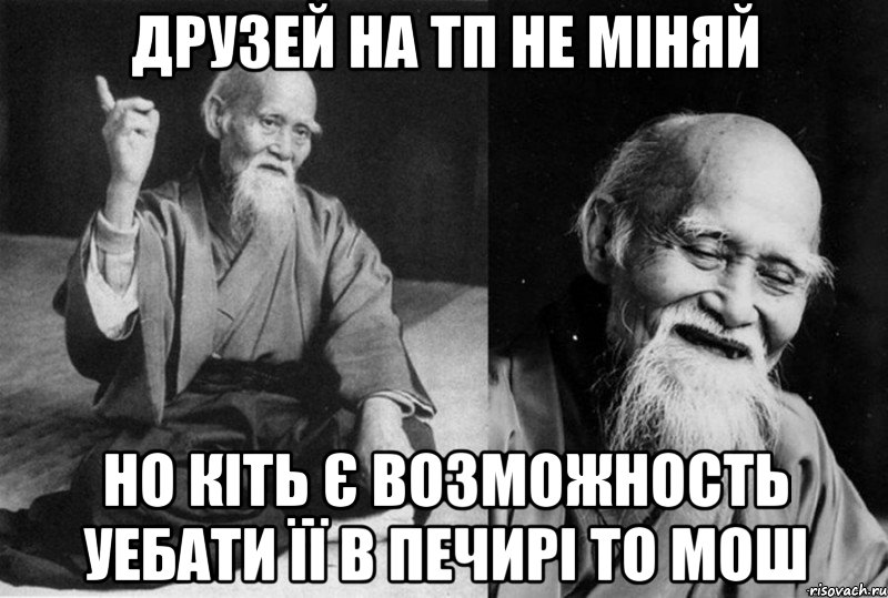 Друзей на ТП не міняй Но кіть є возможность уебати Її в печирі то мош, Комикс Мудрец-монах (2 зоны)