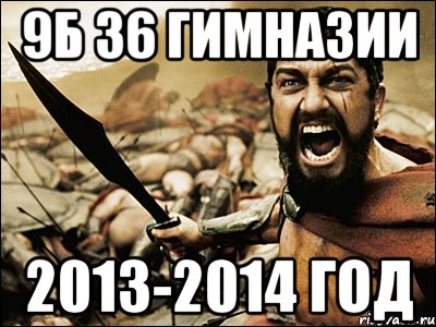 9Б 36 гимназии 2013-2014 год, Мем Это Спарта