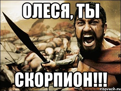 ОЛЕСЯ, ТЫ СКОРПИОН!!!, Мем Это Спарта