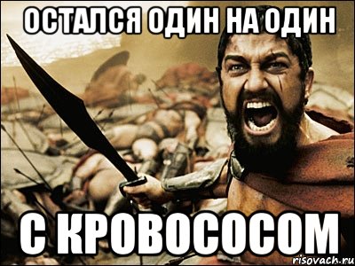 остался один на один с Кровососом, Мем Это Спарта