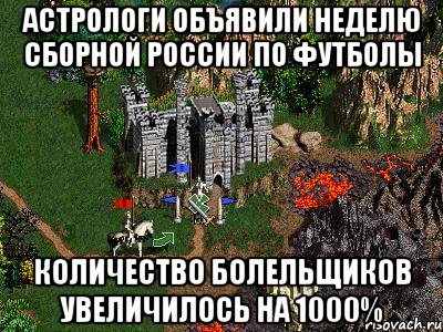 Астрологи объявили неделю сборной России по футболы количество болельщиков увеличилось на 1000%, Мем Герои 3