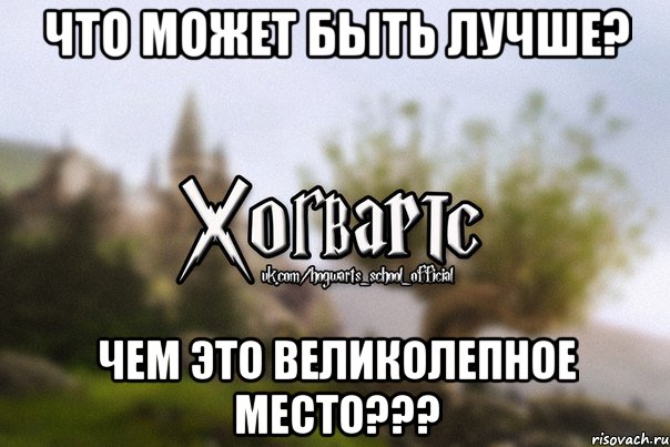 Что может быть лучше? Чем это великолепное место???, Мем Хогвартс