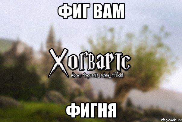 фиг вам фигня, Мем Хогвартс