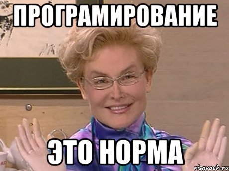 Програмирование это норма, Мем Елена Малышева