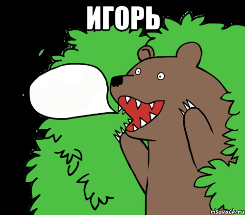 ИГОРЬ , Комикс медведь из кустов