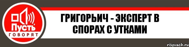 Григорьич - эксперт в спорах с утками, Комикс   пусть говорят