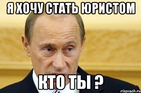 я хочу стать юристом кто ты ?, Мем путин