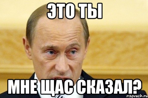 это ты мне щас сказал?, Мем путин