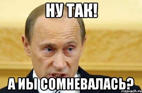 ну так! а иы сомневалась?, Мем путин