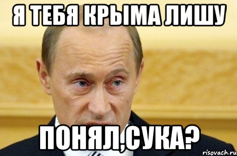 Я ТЕБЯ КРЫМА ЛИШУ ПОНЯЛ,СУКА?, Мем путин