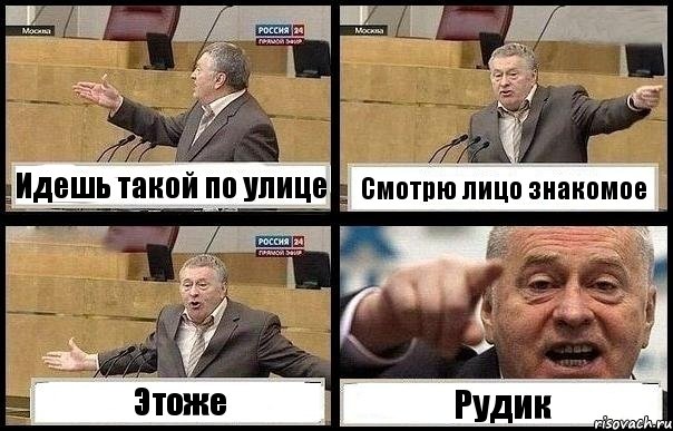 Идешь такой по улице Смотрю лицо знакомое Этоже Рудик, Комикс с Жириновским