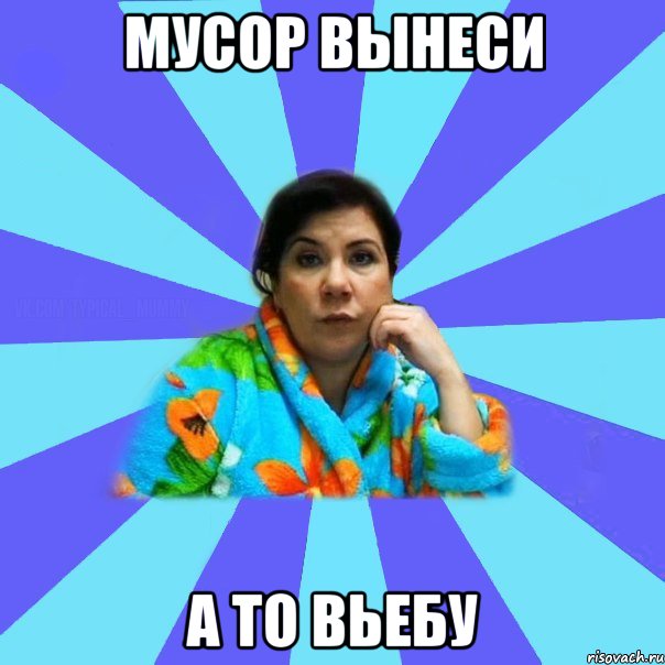 мусор вынеси а то вьебу, Мем типичная мама