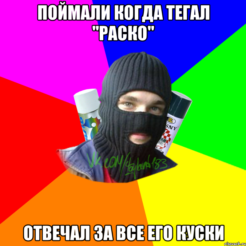 Поймали когда тегал "Раско" Отвечал за все его куски, Мем ТИПИЧНЫЙ РАЙТЕР