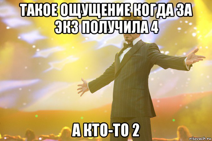 такое ощущение когда за экз получила 4 а кто-то 2, Мем Тони Старк (Роберт Дауни младший)