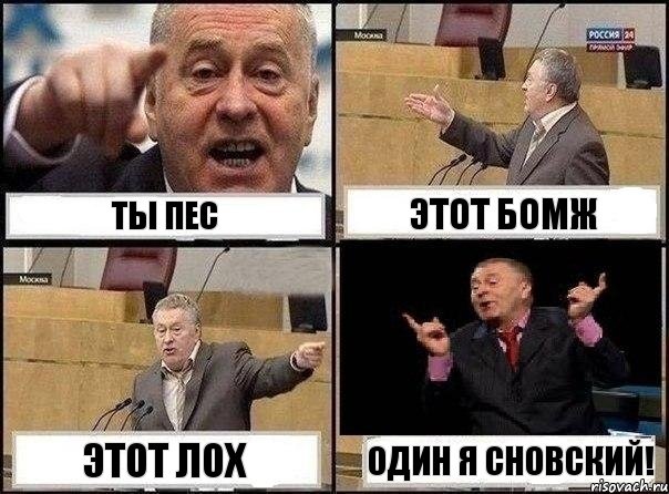 Ты Пес Этот бомж Этот Лох Один я Сновский!, Комикс Жириновский клоуничает