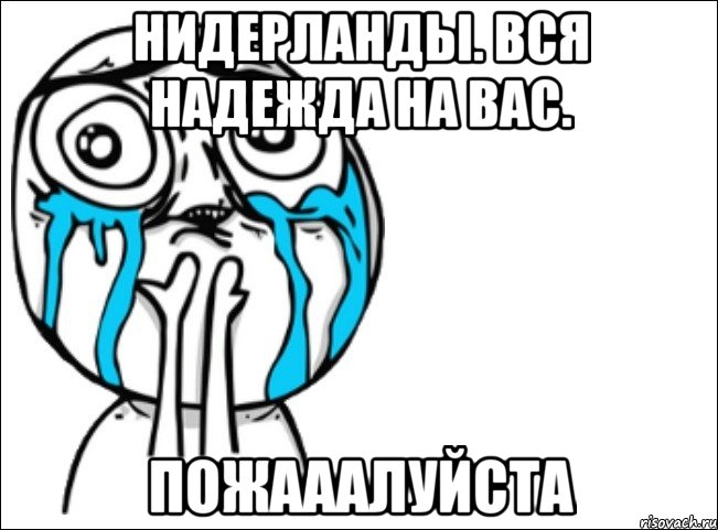 Нидерланды. Вся надежда на вас. Пожааалуйста, Мем Это самый