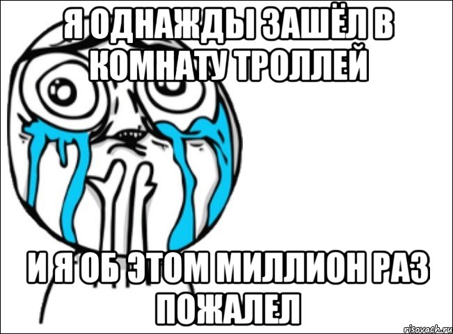 Я однажды зашёл в комнату троллей и я об этом миллион раз пожалел, Мем Это самый