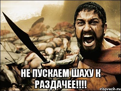  Не пускаем Шаху к раздачее!!!!, Мем Это Спарта