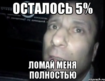 Осталось 5% Ломай меня полностью, Мем Ломай меня полностью