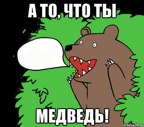 А то, что ты Медведь!, Комикс медведь из кустов