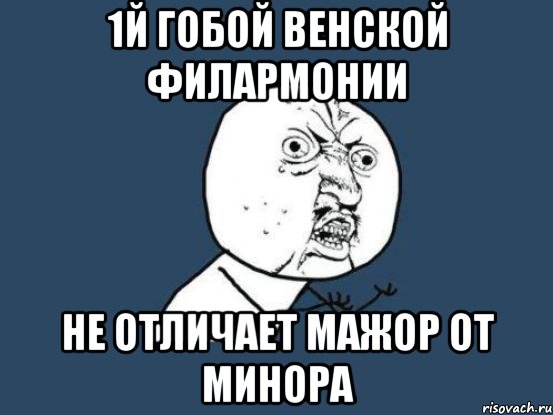 1й гобой венской филармонии не отличает мажор от минора, Мем Ну почему