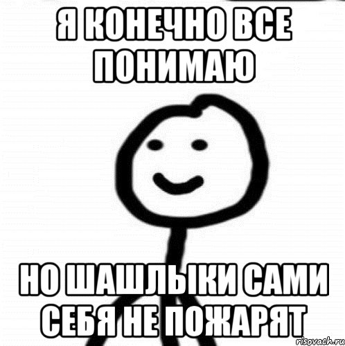 я конечно все понимаю но шашлыки сами себя не пожарят, Мем Теребонька (Диб Хлебушек)