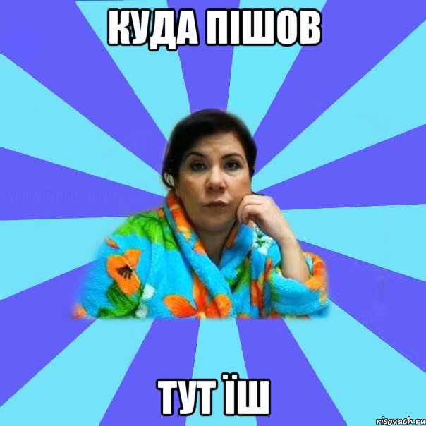 куда пішов тут їш, Мем типичная мама