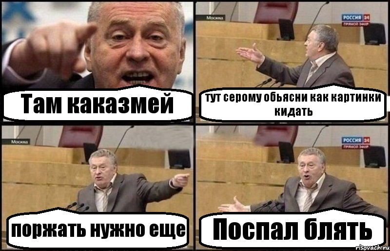 Там каказмей тут серому обьясни как картинки кидать поржать нужно еще Поспал блять, Комикс Жириновский