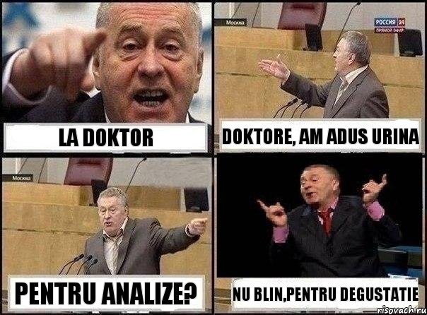 LA doktor doktore, am adus urina pentru analize? nu blin,pentru degustatie, Комикс Жириновский клоуничает