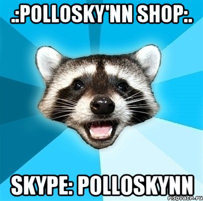 .:PolloSky'nn Shop:. skype: polloskynn, Мем Енот-Каламбурист