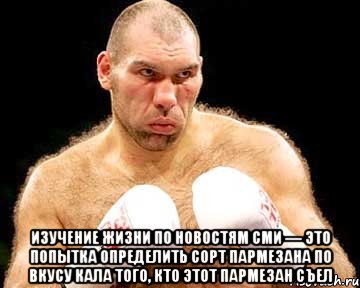  Изучение жизни по новостям СМИ — это попытка определить сорт пармезана по вкусу кала того, кто этот пармезан съел, Мем каменная голова