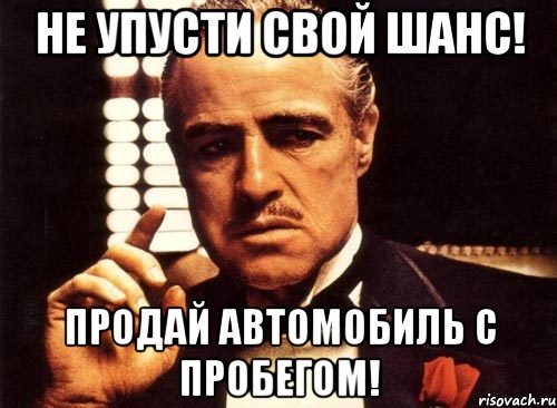 Не упусти свой шанс! Продай автомобиль с пробегом!, Мем крестный отец