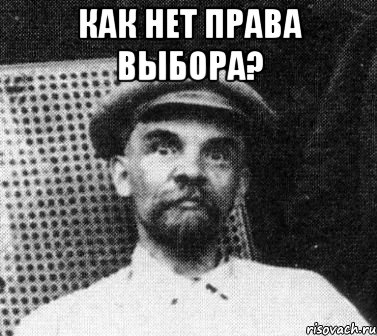 как нет права выбора? , Мем   Ленин удивлен