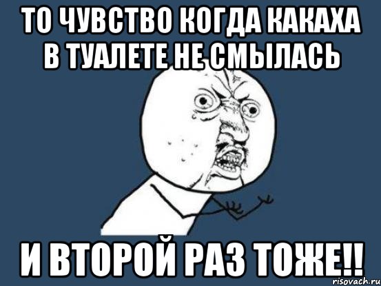 ТО ЧУВСТВО КОГДА КАКАХА В ТУАЛЕТЕ НЕ СМЫЛАСЬ И ВТОРОЙ РАЗ ТОЖЕ!!, Мем Ну почему