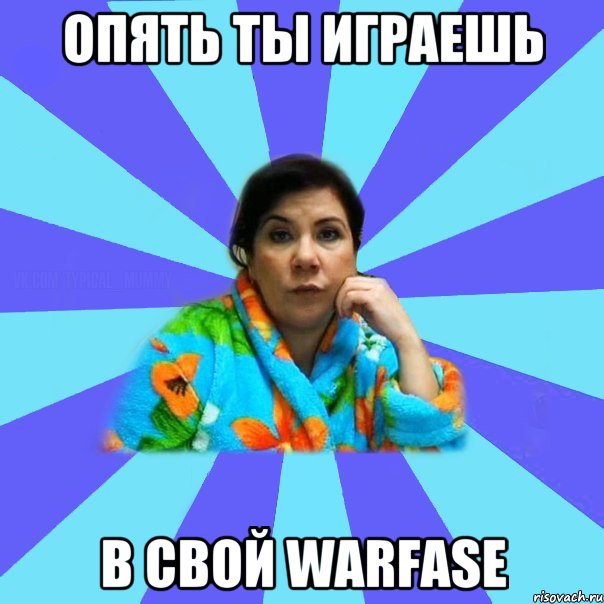 Опять ты играешь в свой Warfase, Мем типичная мама