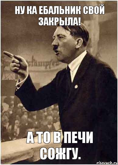 ну ка ебальник свой закрыла! а то в печи сожгу., Комикс Адик