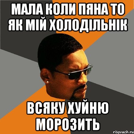 мала коли пяна то як мій холодільнік всяку хуйню морозить, Мем Будь плохим парнем