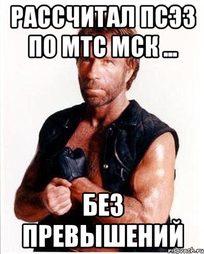 Рассчитал ПСЭЗ по МТС Мск ... БЕЗ ПРЕВЫШЕНИЙ, Мем Чакке