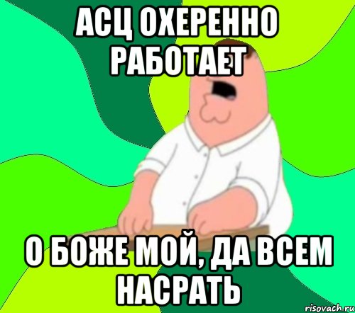 Асц охеренно работает О Боже мой, да всем насрать, Мем  Да всем насрать (Гриффин)