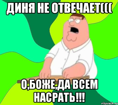 Диня не отвечает((( О,Боже,да всем насрать!!!, Мем  Да всем насрать (Гриффин)