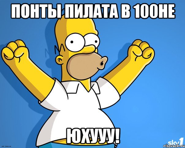 Понты Пилата в 100не Юхууу!, Мем    Гомер