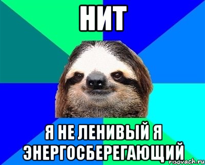 Нит Я не ленивый я энергосберегающий