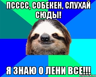 Псссс, собекен, слухай сюды! Я знаю о лени все!!!