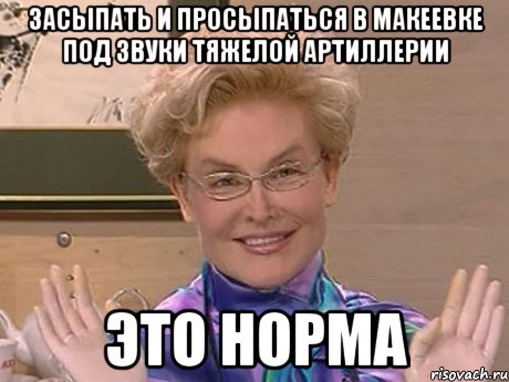 Засыпать и просыпаться в Макеевке под звуки тяжелой артиллерии Это норма, Мем Елена Малышева