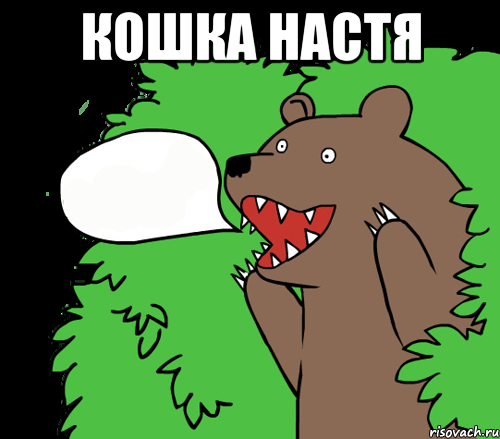 Кошка Настя , Комикс медведь из кустов