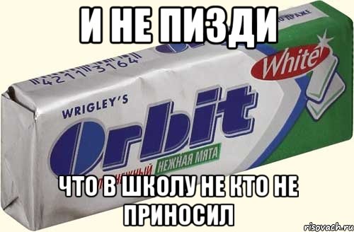 И не пизди Что в школу не кто не приносил, Мем орбит