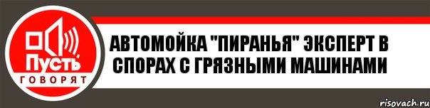 Автомойка "Пиранья" Эксперт в спорах с грязными машинами, Комикс   пусть говорят