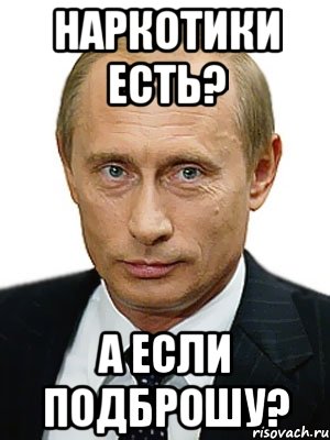 наркотики есть? а если подброшу?, Мем Путин