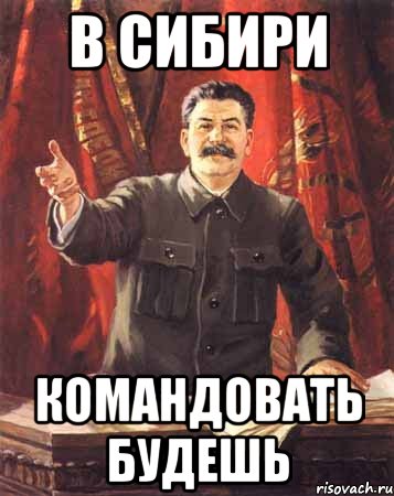 Будете командовать. Сталин в Сибирь Мем. В Сибири пригодишься Сталин. Сталин и Сибирь мемы. В Сибири командовать будешь.