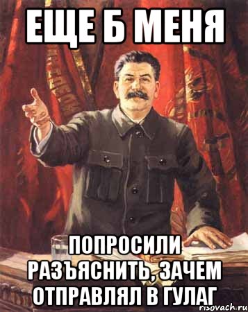 Еще б меня Попросили разъяснить, зачем отправлял в ГУЛАГ, Мем  сталин цветной